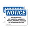 Signmission No Trespassing Not Liable For Damage To OSHA Notice Sign, Vinyl Decal, 7in W x 5in L, 2PK OS-2PACK-NS-D-57-L-14946 - alternate 1